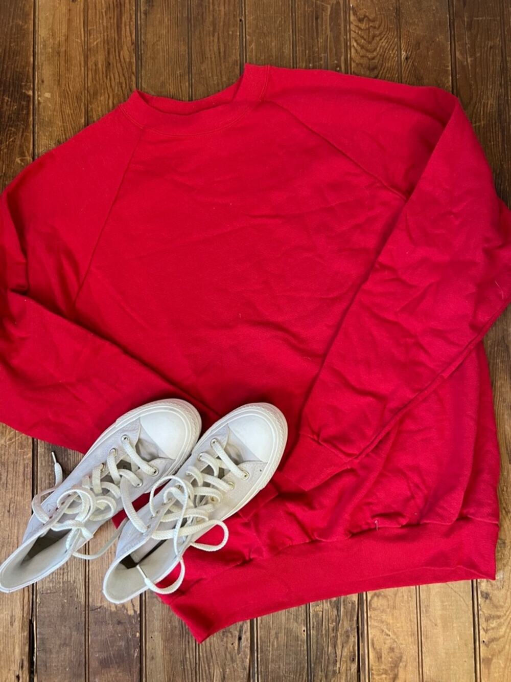 Vintage 80s crewneck sweatshirt Classic Red size large unisex